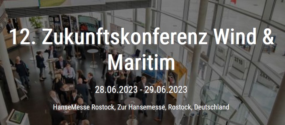 Wir sind Aussteller und Speaker bei der 12. Zukunftskonferenz Wind &amp; Maritim in Rostock