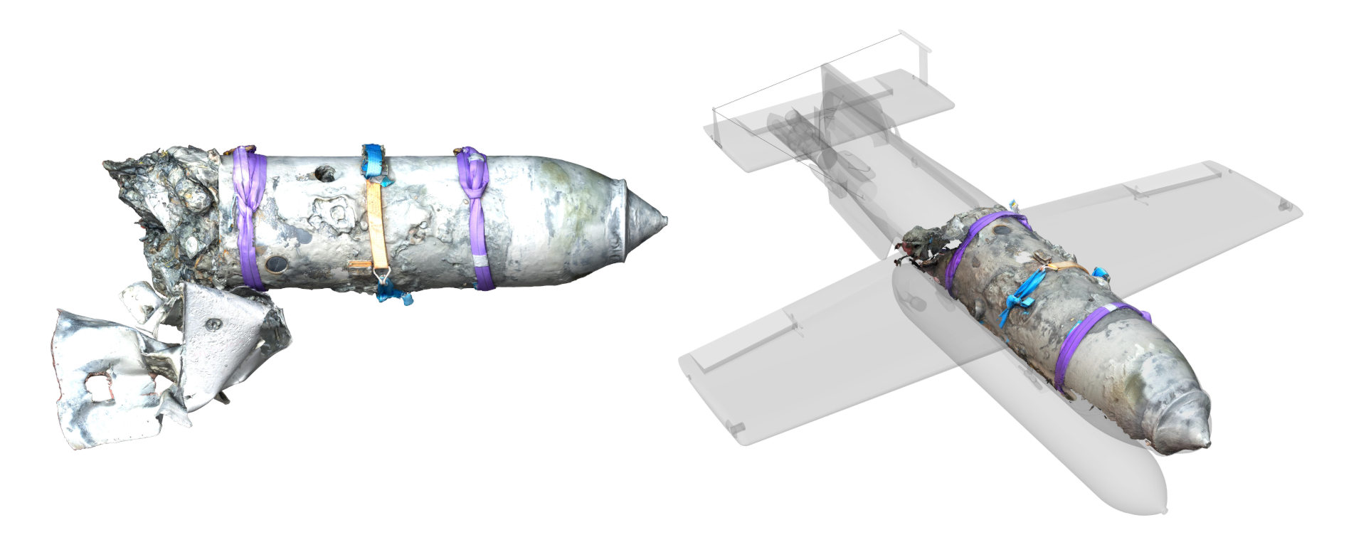 3D photogrammetry of Henschel Hs293 warhead